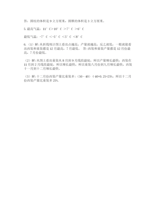 最新版贵州省贵阳市小升初数学试卷精品（预热题）.docx