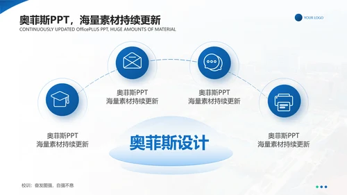 商务风蓝白学术汇报毕业答辩PPT