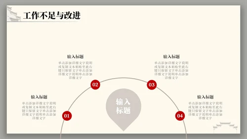 中国风水墨建筑月度总结PPT工作总结
