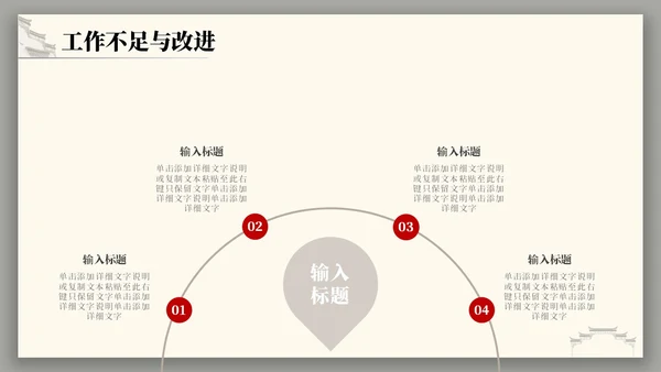 中国风水墨建筑月度总结PPT工作总结
