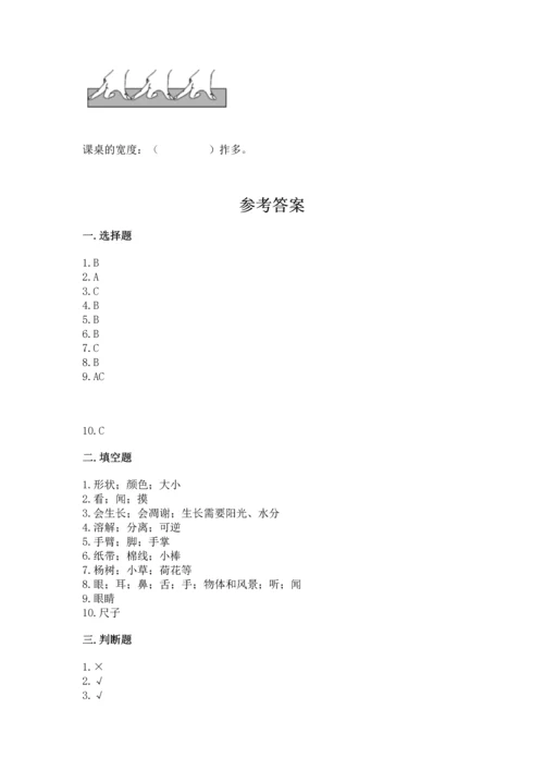 教科版一年级上册科学期末测试卷【历年真题】.docx