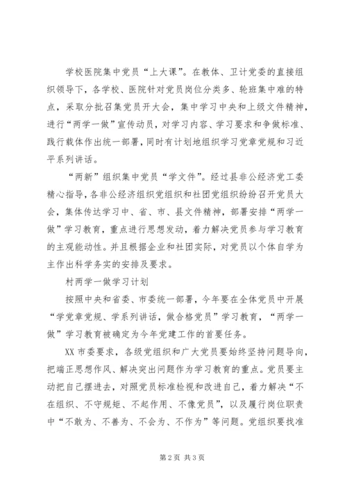 村两学一做方案、计划.docx