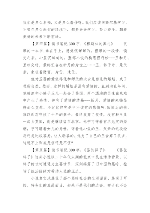 读书笔记300字精选5篇.docx