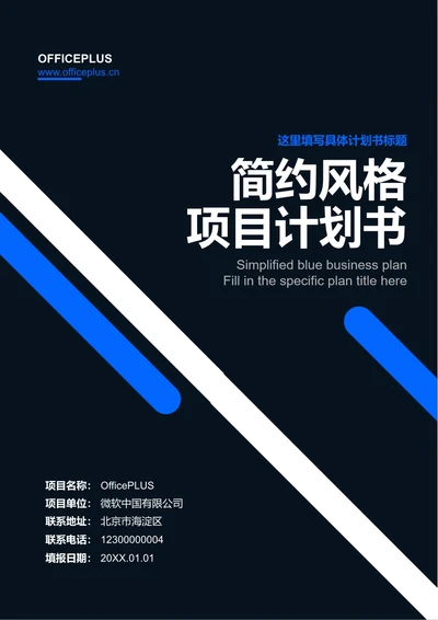 简约风格项目计划书
