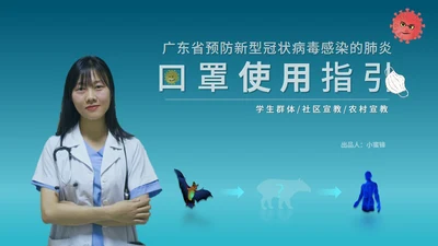 口罩正确使用指引PPT模板