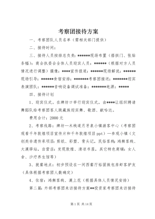 考察团接待方案.docx
