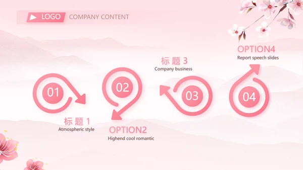 粉色中国风妇女主任述职报告动态PPT模板