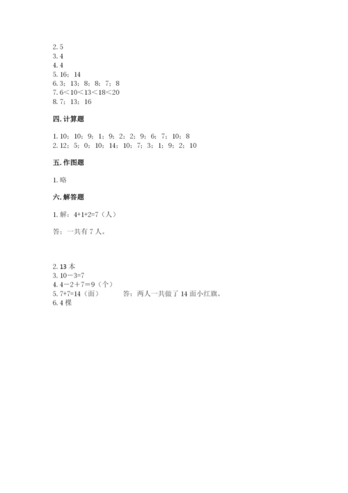 小学一年级上册数学期末测试卷附答案ab卷.docx