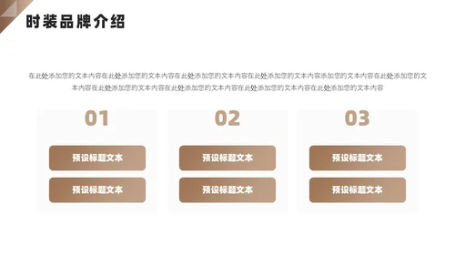 棕色高端大气服装品牌宣传服装公司介绍PPT
