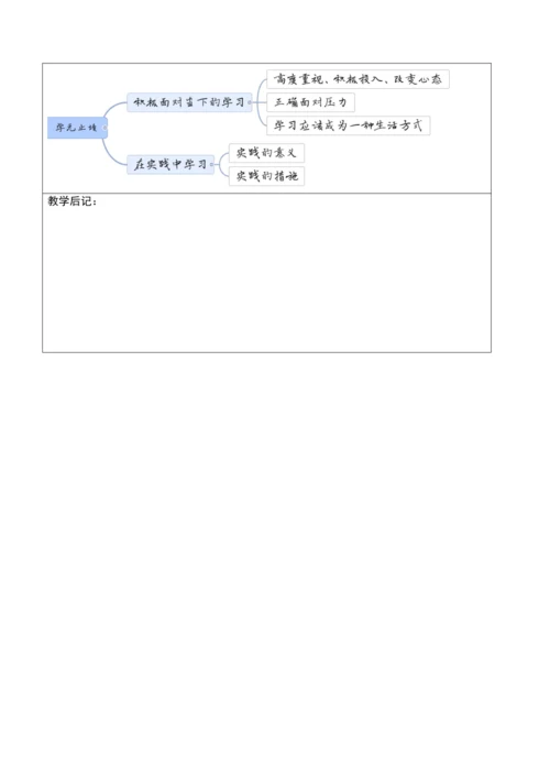 【核心素养目标】6.1 学无止境 教案