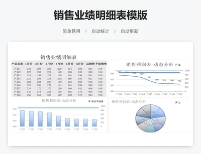 销售业绩明细表模版