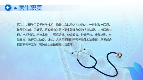 蓝色医疗基因生物科技宣传动态PPT