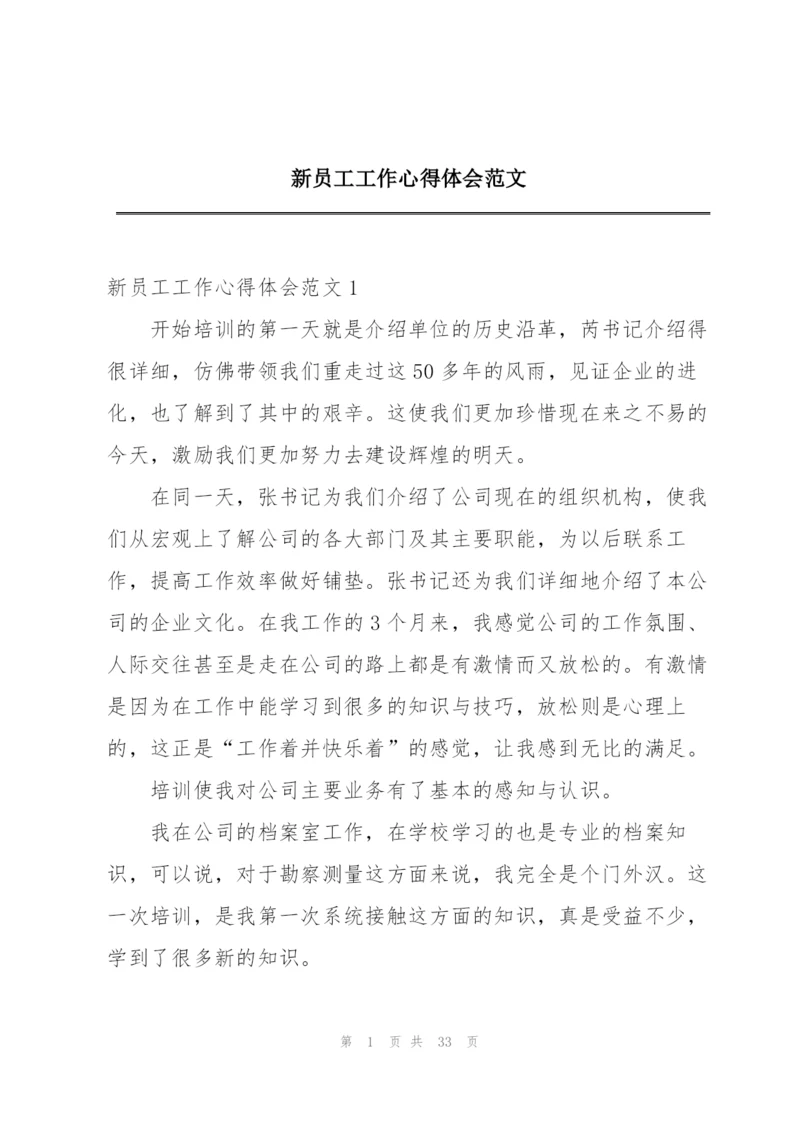 新员工工作心得体会范文.docx