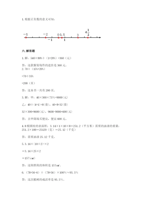 小学六年级下册数学期末卷附完整答案（易错题）.docx