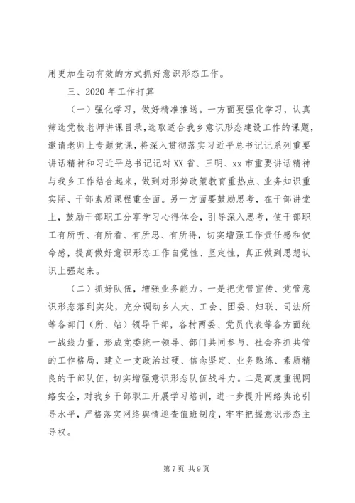 乡镇某年意识形态总结.docx