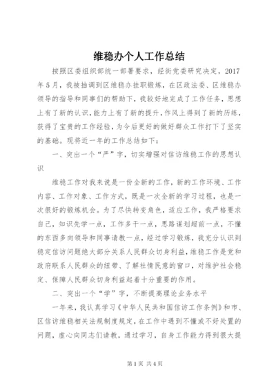 维稳办个人工作总结.docx