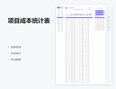项目成本统计表