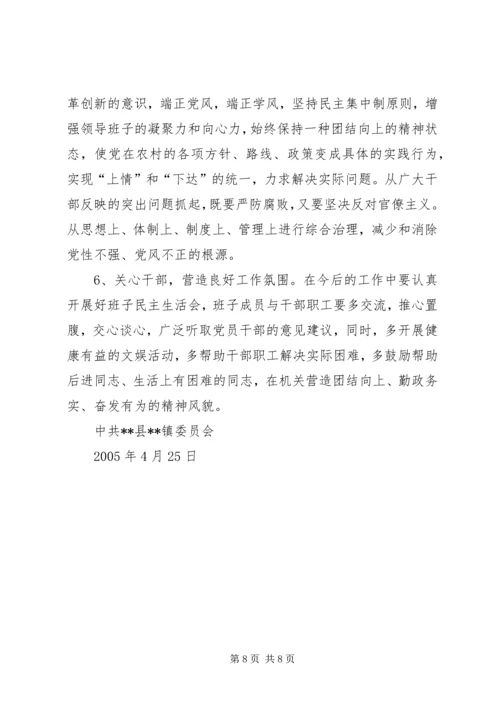 乡镇领导班子党性分析材料.docx