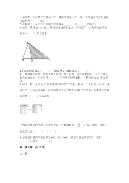 西师大版六年级数学下学期期末测试题附完整答案【典优】.docx