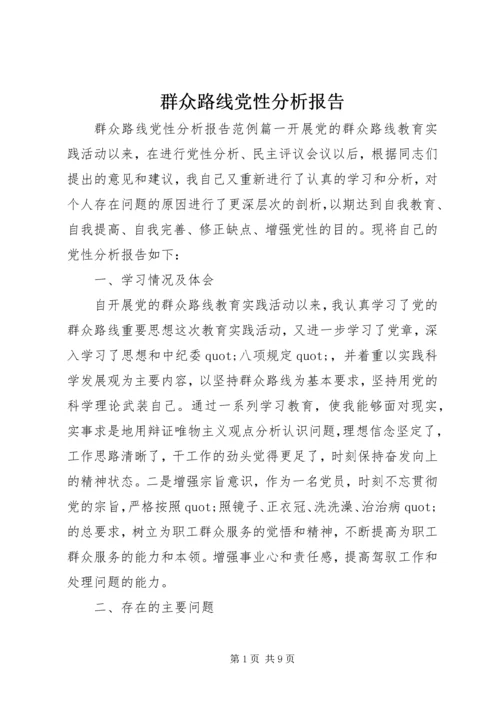 群众路线党性分析报告.docx