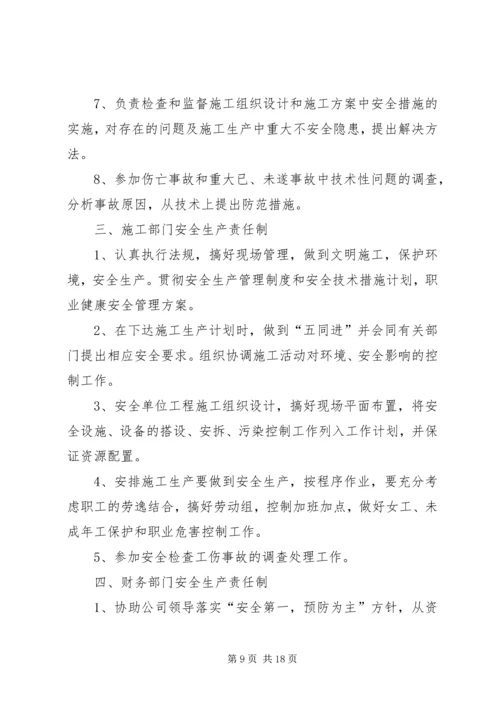 公司各级安全生产责任制 (3).docx