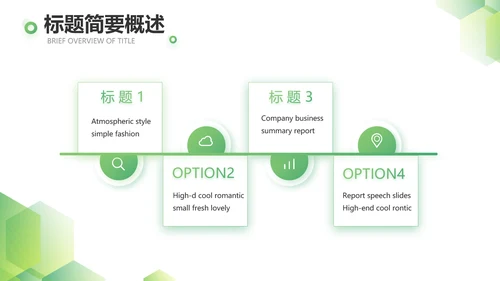 绿色简约大气年终总结PPT