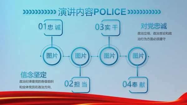 蓝色大气公安办理治安案件动态PPT模板