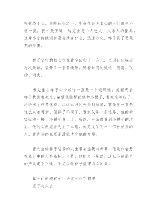 骆驼祥子小论文600字初中(精选4篇).docx