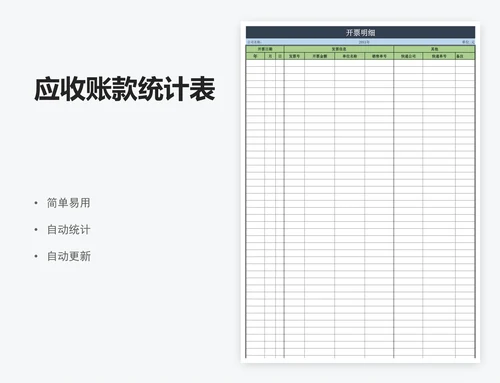 应收账款统计表