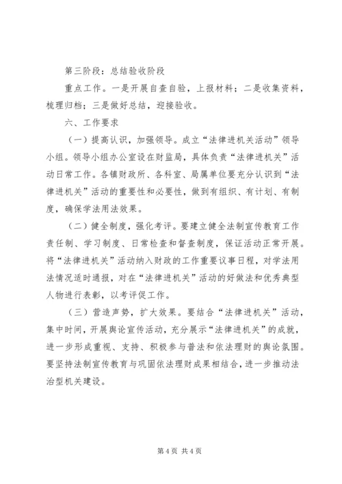 财政局法律进机关活动方案.docx