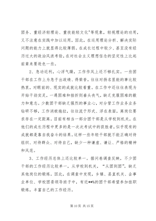 关于共青团干部队伍建设的调研材料 (2).docx