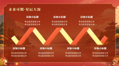 红黄色中国风毕业季锦鲤升学宴主题PPT模板