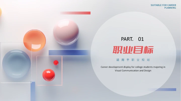 视觉传达与设计专业大学生求职综合能力展示职业生涯规划PPT
