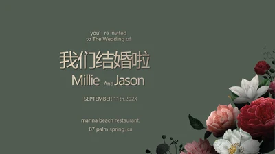 我们结婚啦婚礼纪念册相册动态PPT
