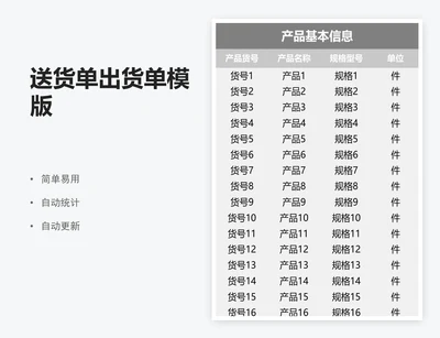 送货单出货单模版