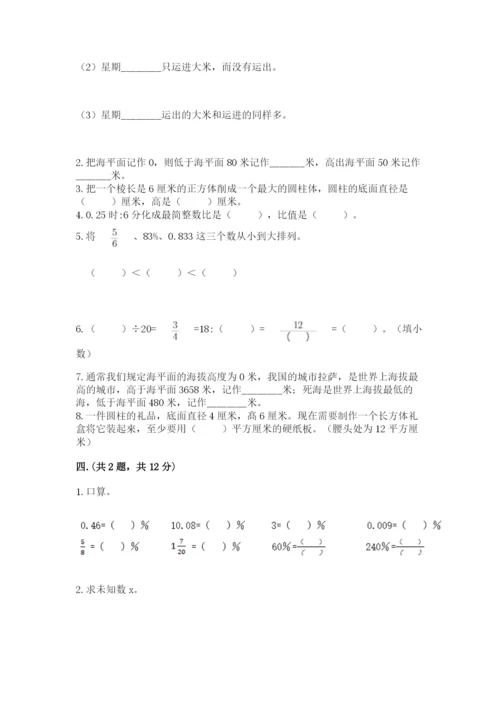 人教版六年级数学小升初试卷附答案【培优a卷】.docx