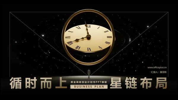 黑金商务风创业计划书PPT模板