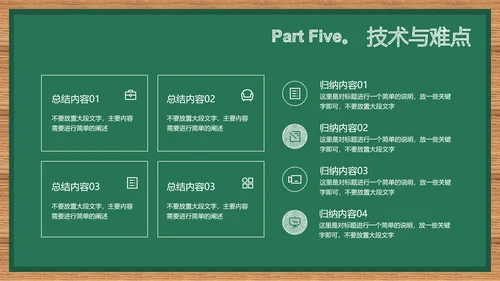 绿色简约黑板风教育教学通用PPT演示模板
