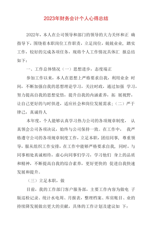 2023年财务会计个人心得体会总结两篇.docx