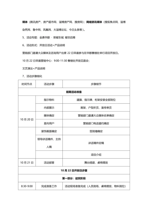 房地产售楼处开放活动专业方案.docx