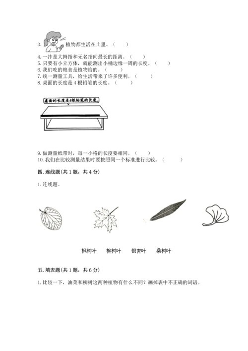 教科版一年级上册科学期末测试卷及参考答案【典型题】.docx