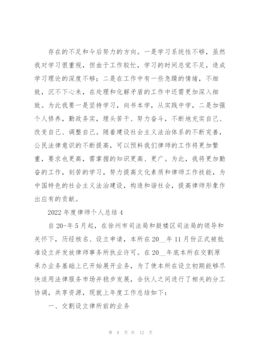 2022年度律师个人总结.docx