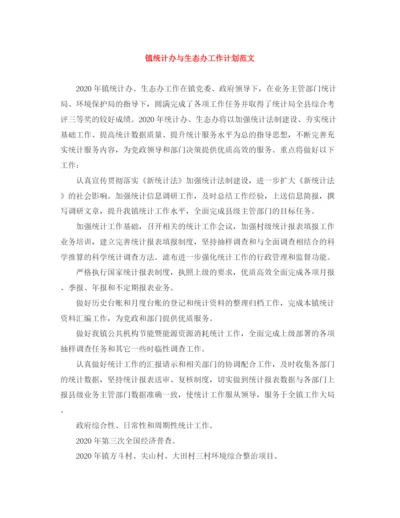 精编之镇统计办与生态办工作计划范文.docx