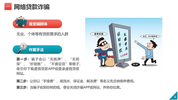 防范电信网络诈骗PPT模板