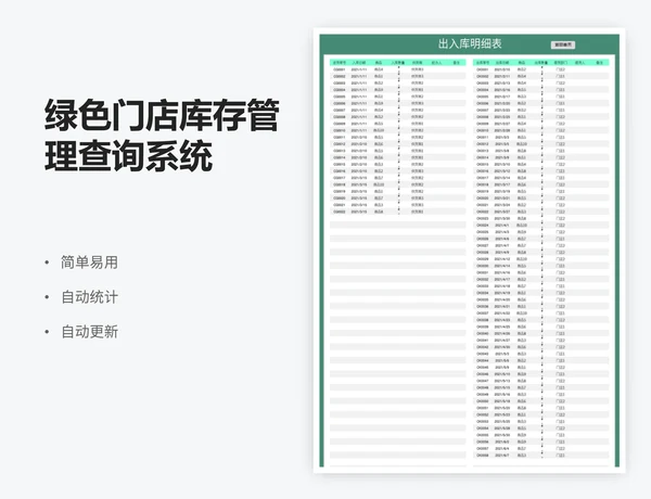 绿色门店库存管理查询系统