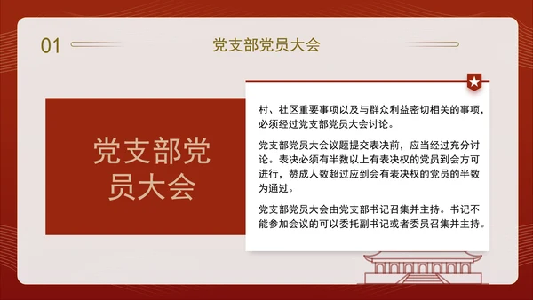 2024党支部标准化规范化“三会一课”制度党课ppt