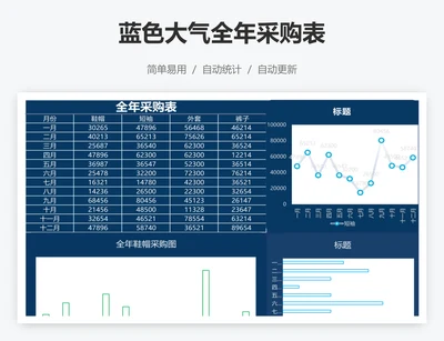 蓝色大气全年采购表