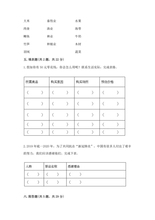 部编版四年级下册道德与法治 期末测试卷含完整答案（名师系列）.docx