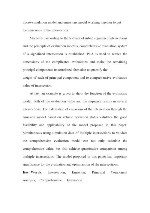 基于尾气排放的信号交叉口综合评价--毕业论文.docx