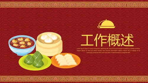 红色喜庆中国美食餐饮宣传动态PPT